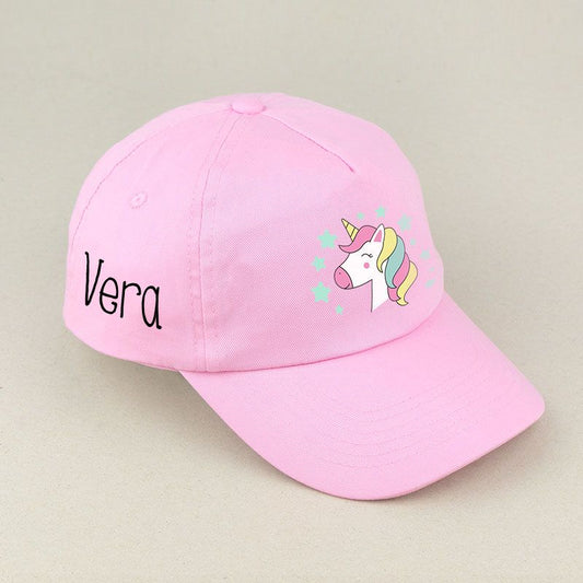 Gorra Junior Unicornio Blanca o Rosa personalizada