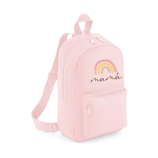 Mochila Medium Nylon Mamá Arcoíris Soft, color a elegir