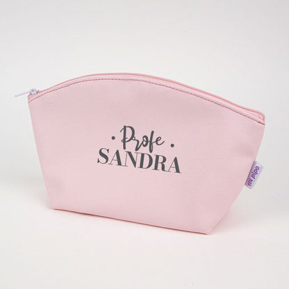 Pack Bolso Shopper + Neceser polipiel Negro Profe/Seño + Nombre