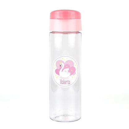 Pack Botella 600ml + Cajita Porta Alimentos Cisne Rosa personalizadas