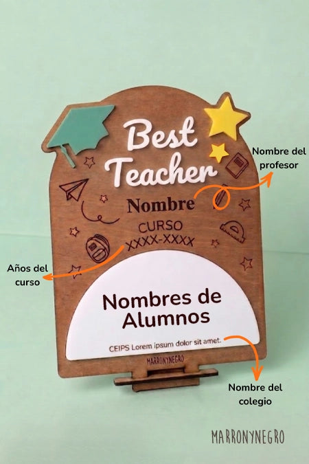 RECUERDO CLASE BEST TEACHER - PERSONALIZADO -