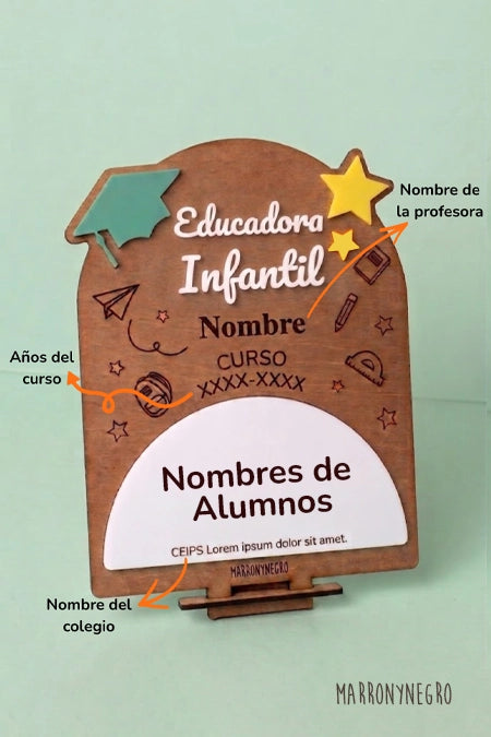 RECUERDO CLASE EDUCADORA INFANTIL CON SUPERPODERES -PERSONALIZADO -