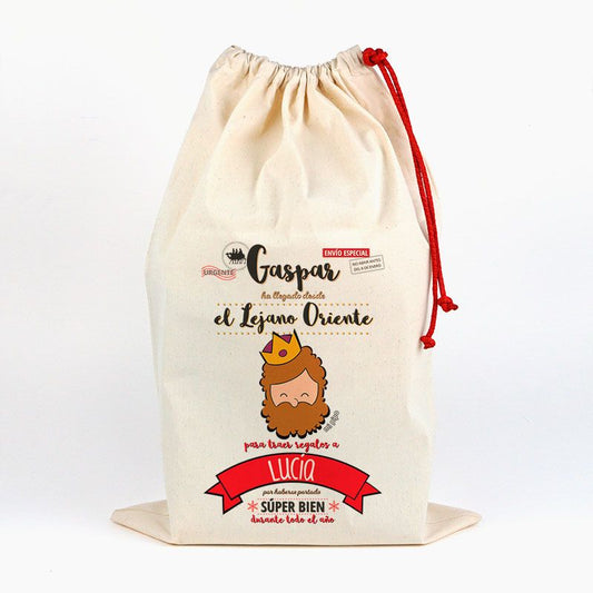 Saco Navideño para Regalos Gaspar personalizado