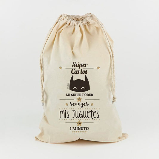 Saco para Juguetes Personalizado Súperhéroe