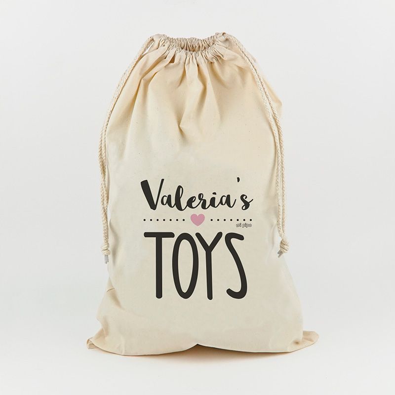 Saco para Juguetes Personalizado Toys rosa
