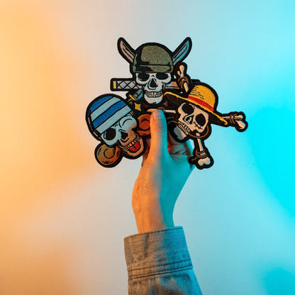 SET DE 3 PARCHES ONE PIECE NETFLIX
