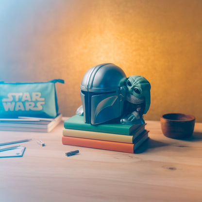 SUJETALIBROS STAR WARS THE MANDALORIAN AND GROGU