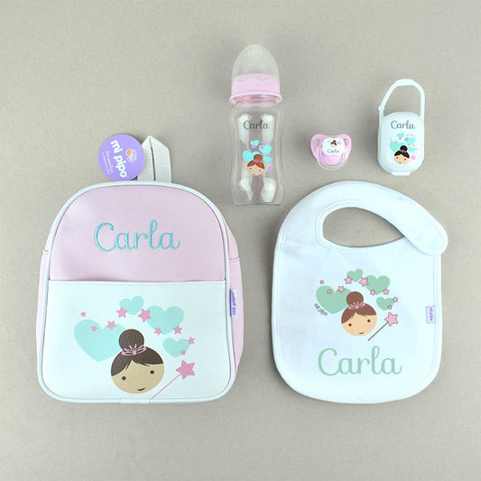 SuperPack colección Hada Personalizado (Biberón personalizado en rosca)