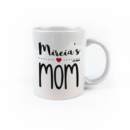 Taza cerámica o plástico Mamá Nombre's Mom personalizada
